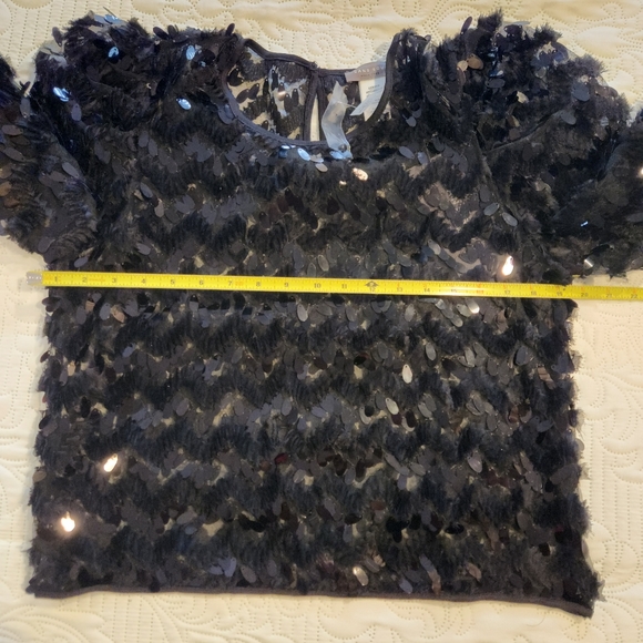Sequined Sheer Top - Picture 4 of 5